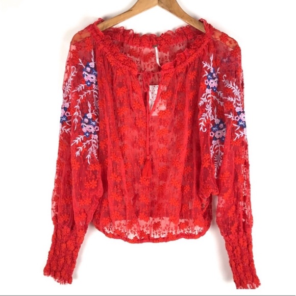 NWT Free People Jubilee Embroidered Top. Size S - Picture 4 of 8